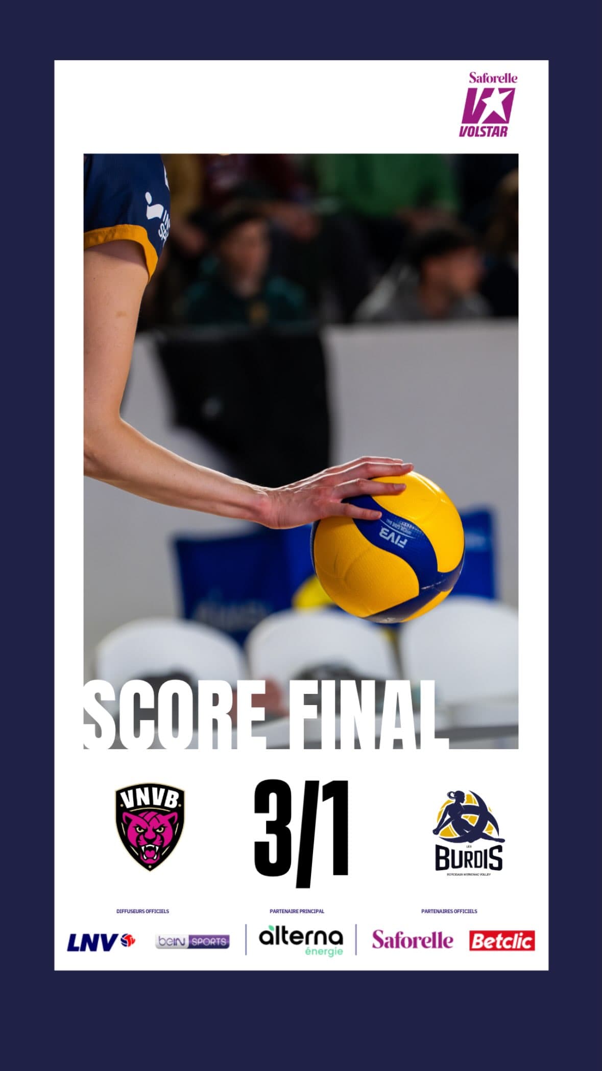 VNVB - BURDIS - Résultat du match